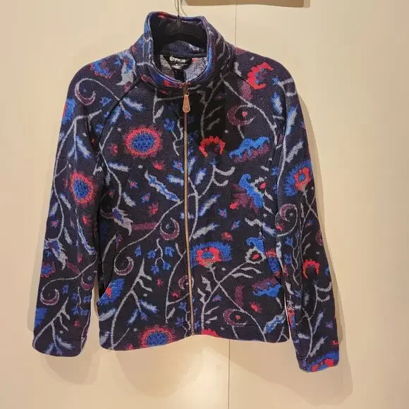 Sherpa Adventure Gear Bhutan Full Zip Jacket Rathee Blue Floral GORPcore Sz M - Picture 2 of 9